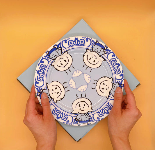 陶瓷碟01 (餃子廚師) Nom Nom Chef Ceramic Plate