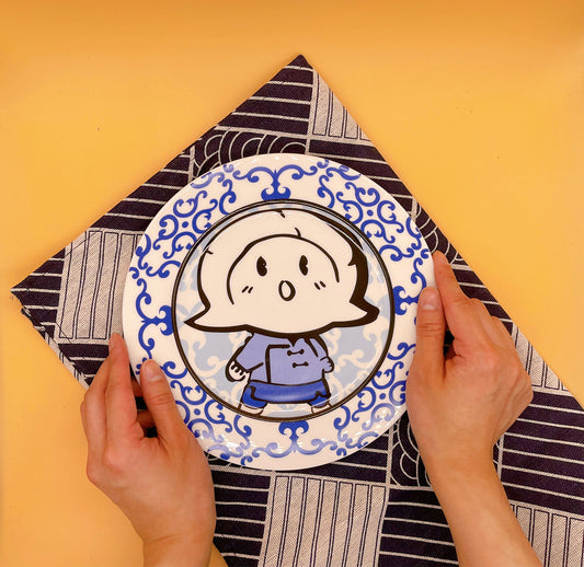 陶瓷碟03 (餃子仔) Nom Nom Son Ceramic Plate